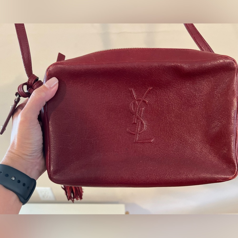 Saint Laurent Dark Red Leather Lou Camera bag - Picture 11 of 15